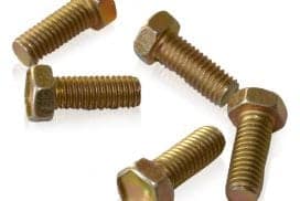 Bolts that are coated with cadmium that become an exposure hazard when cut or grinded