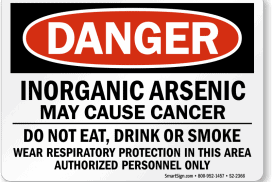 Inorganic arsenic warning sign cancer